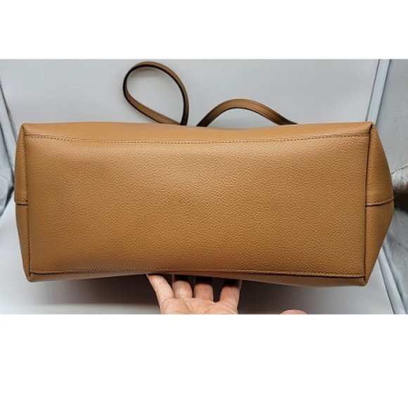 Coach Leather Town Tote 72673 Light Saddle - Picture 5 of 7